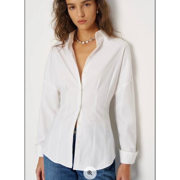 Reformation Tops - NWOT Reformation Vanta Shirt in Bright White SZ 2